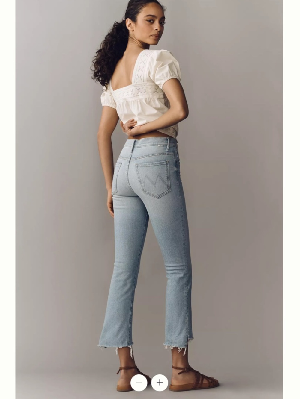 MOTHER Insider High-Rise Crop Straight Step Jeans - Picture 4 of 5